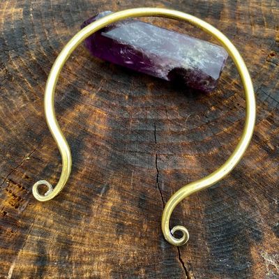 Brass Torc Hand Crafted Large no1