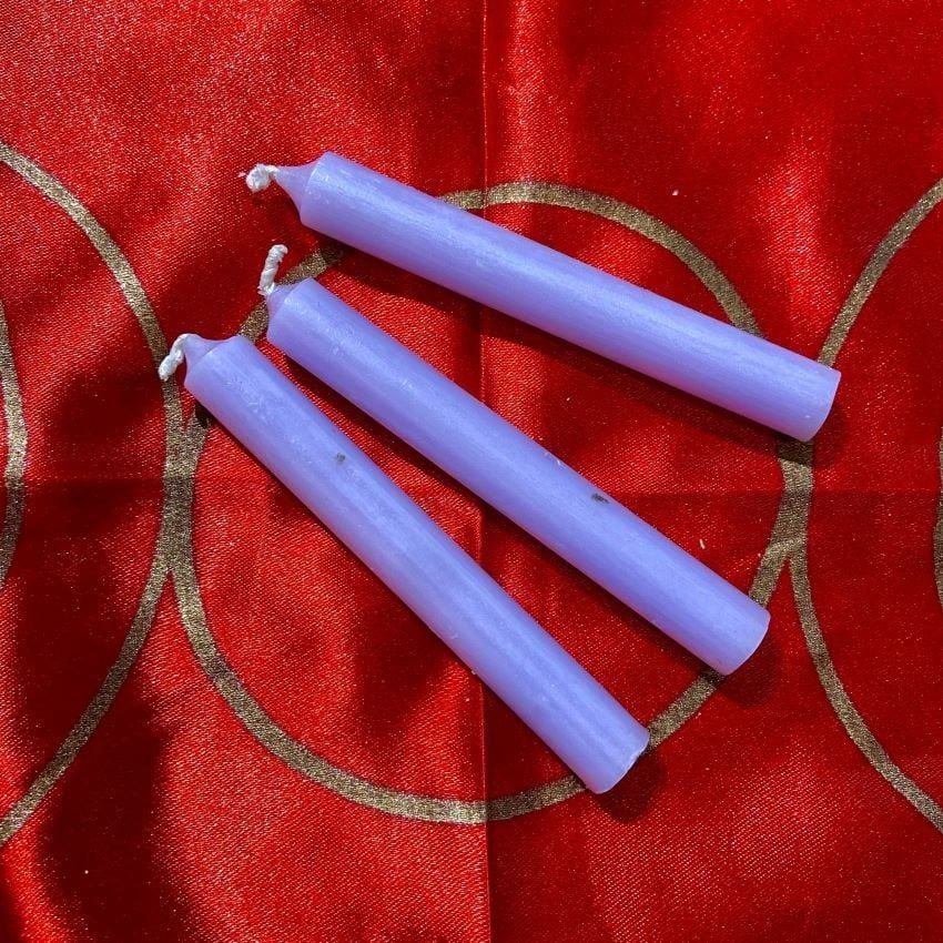 Three Light Purple Lilac  Chime Spell Candles At 35c Each