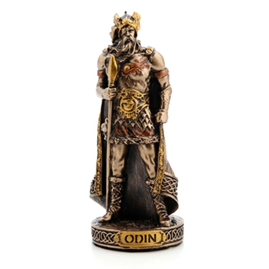 Norse Mini Statue - Odin [Standing] (Bronze)