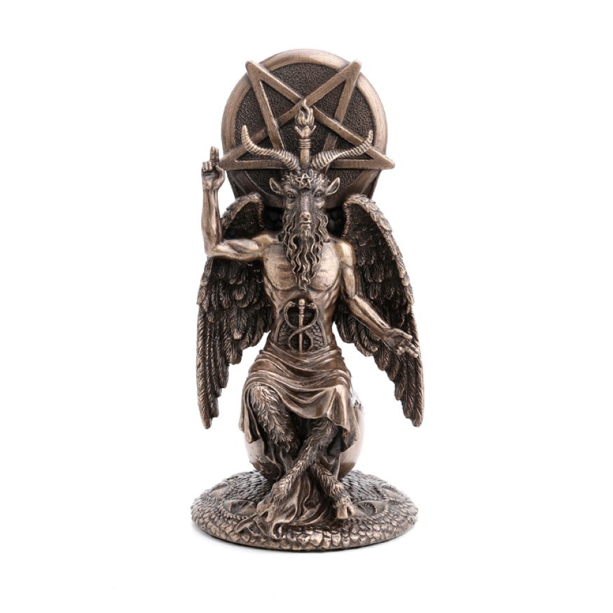Statue of Baphomet Sitting on Globe (8.5in)