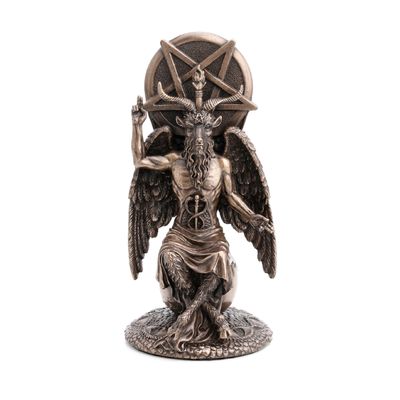 Statue of Baphomet Sitting on Globe (8.5in)
