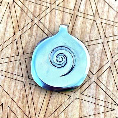 Luna Ignis Hand Forged Neolithic Spiral Of Life Pendant Polished Finish