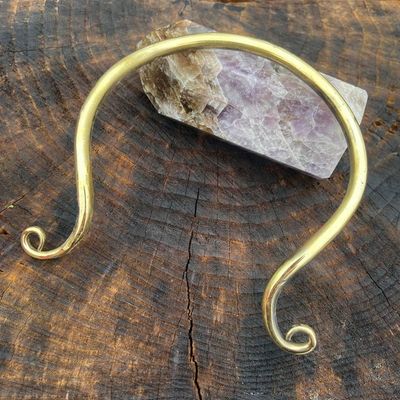 Brass Torc Hand Crafted Small no3