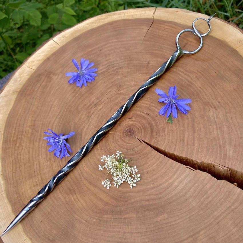Artisan Iron Wand with infinity loop
