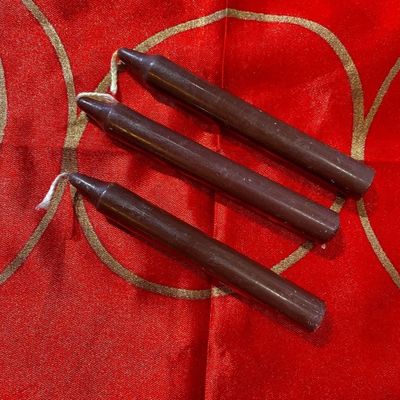 Three Brown Chime Spell Candles At 35c Each