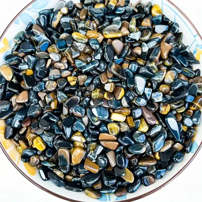 Blue Tigers Eye Chips 1oz (Crystal Chip Bar)