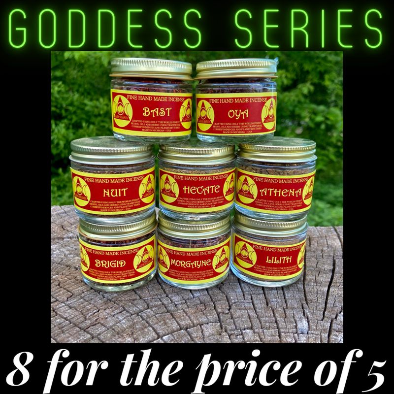 BOGO Luna Ignis Incense - Goddess Series (Eight for the Price of Five)