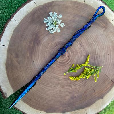 Luna Ignis Bifrost Runic Wand With Vine Twist And Serpentine Tail