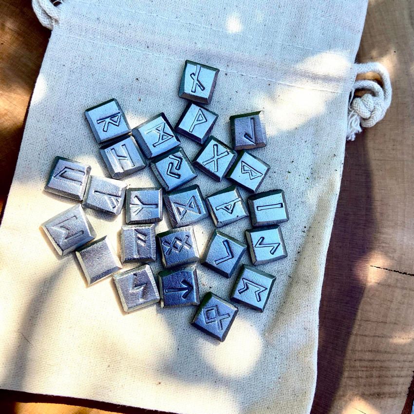 Luna Ignis Hand Forged Iron Rune Set
