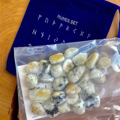 Rainbow Moonstone Rune Set