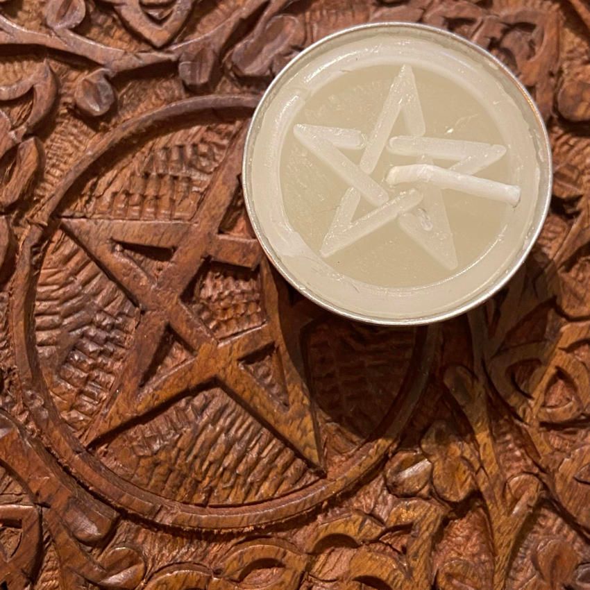 White Pentacle Tea Light