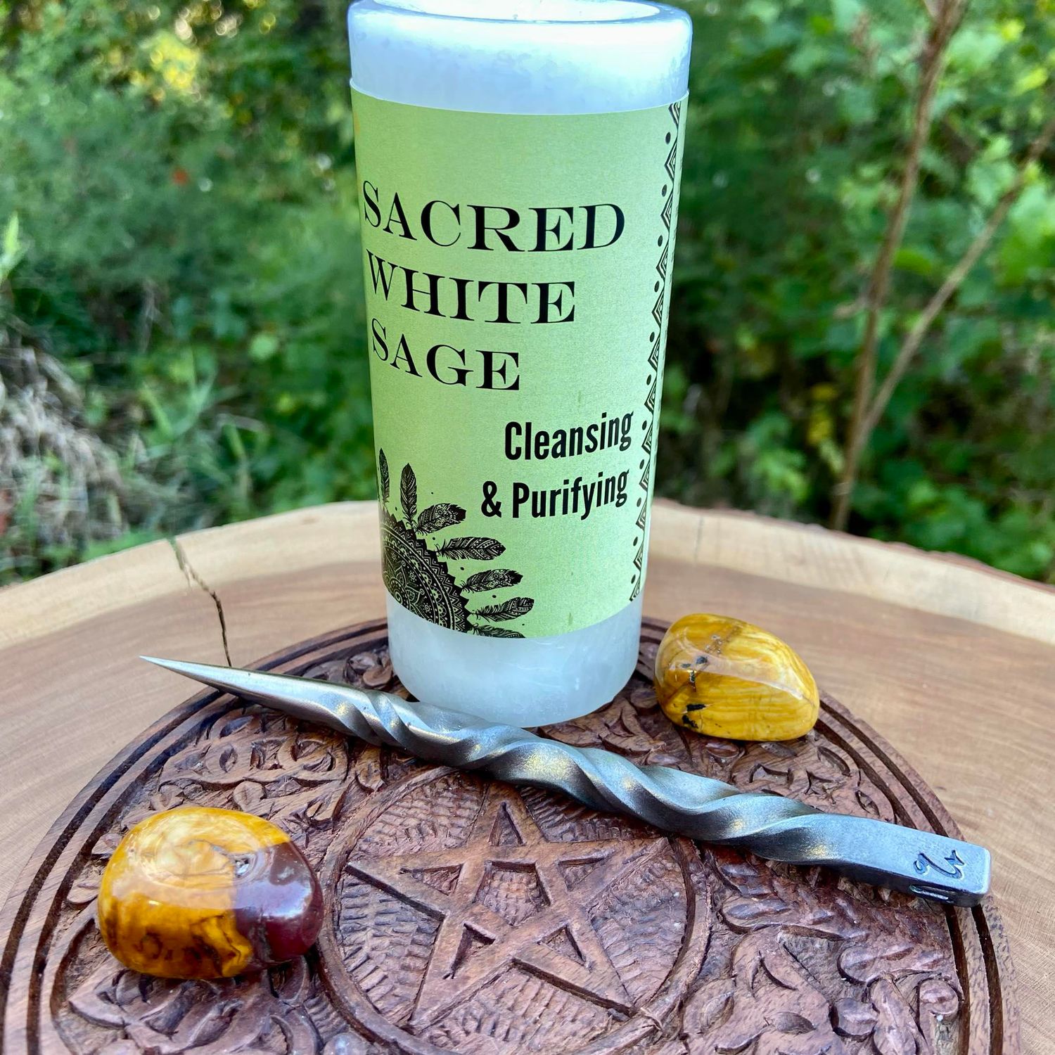 Sacred White Sage Small Pillar (Cleansing &amp; Purifying)