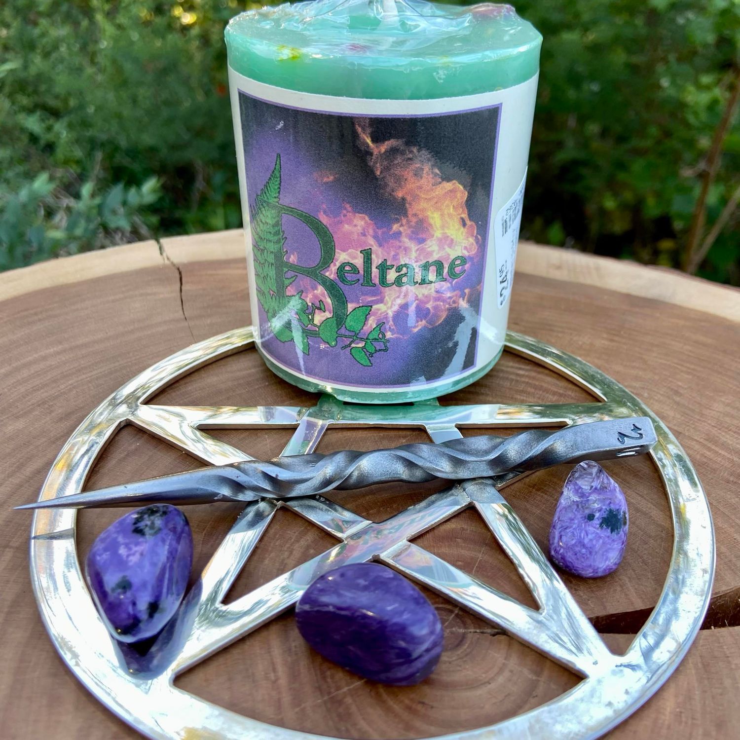 Crone And The Wise Cat Witches Holiday Beltane Candle