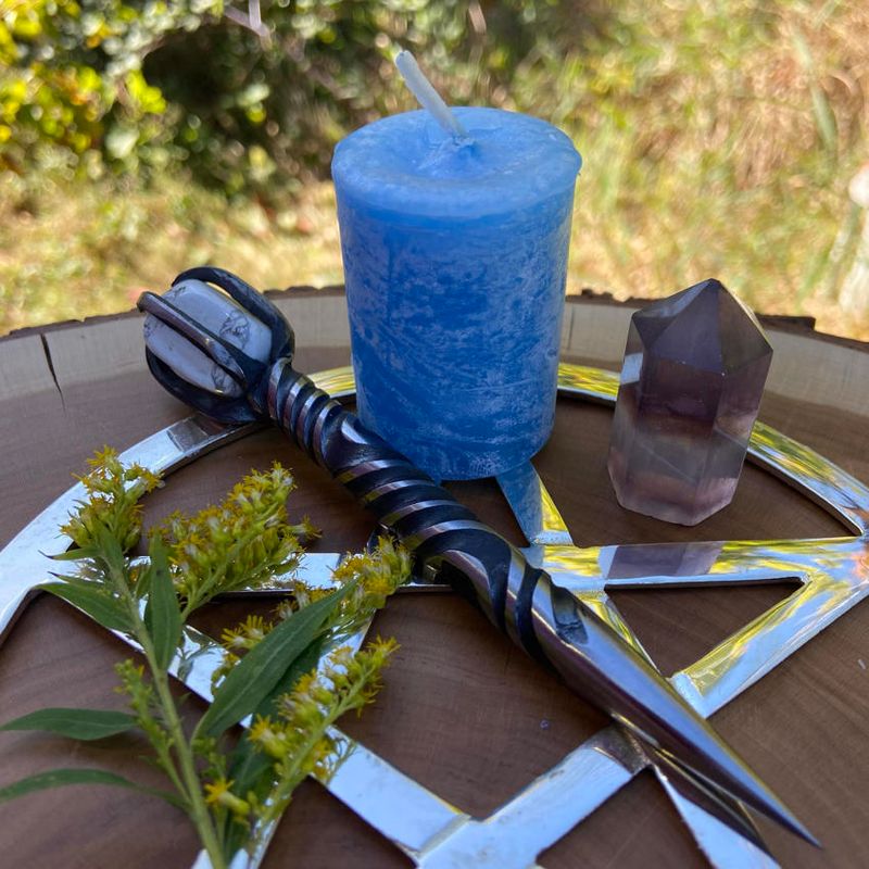 Blessed Herbal Inner Balance Votive (Light Blue / Cedarwood, Jasmine, &amp; Sage)