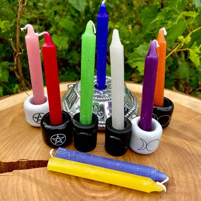 Spell or Chime candles for witchcraft, pagan and wicca candle magick