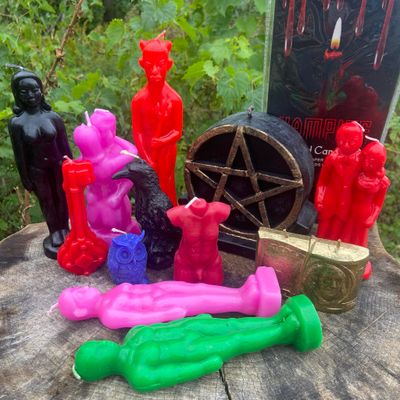 Shaped Candles And Witch Wax Poppets