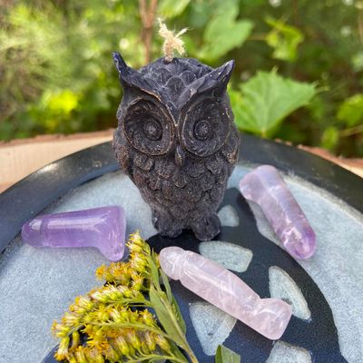 Black Owl Candle
