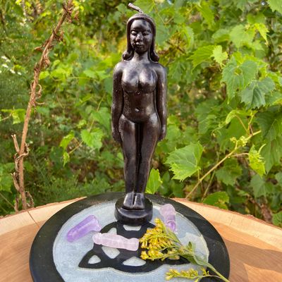 Black Female figure poppet Candle