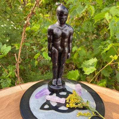 Black Male figure poppet Candle