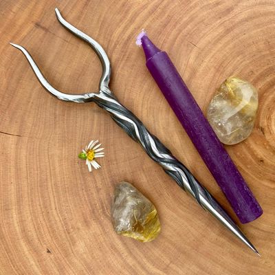 Stang Iron Burin or Candle Scribe Vine Twist
