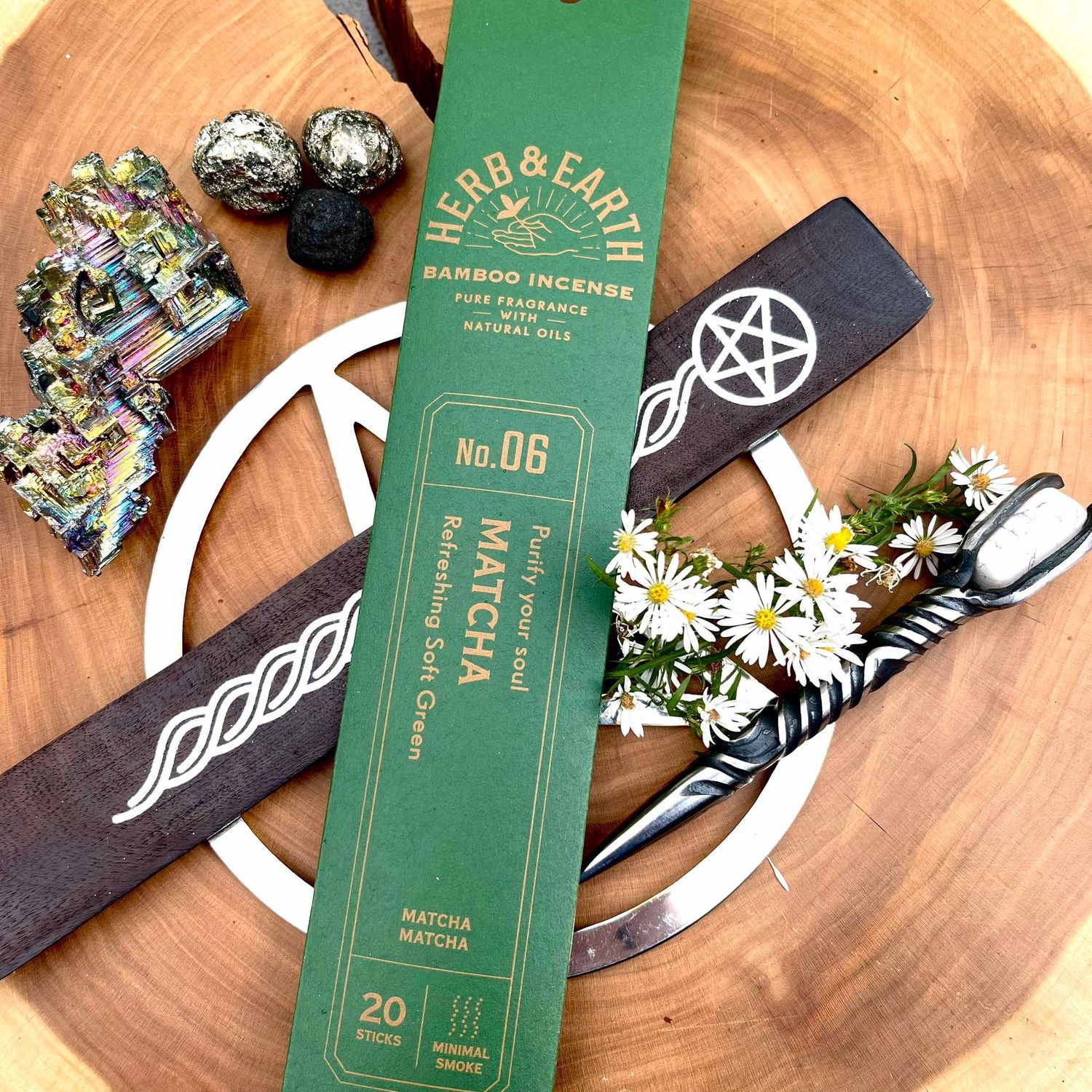 Herb &amp; Earth Matcha Incense Sticks
