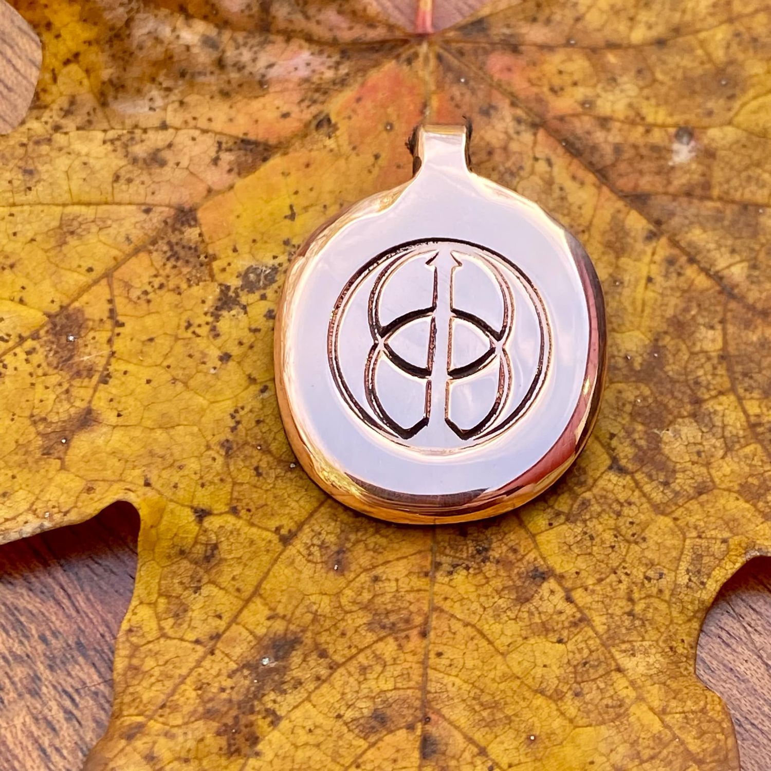 Luna Ignis Hand Crafted Copper Chalice Well Amulet pendant