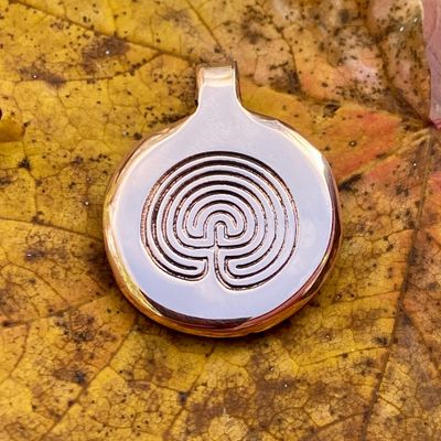 Luna Ignis Hand Crafted Copper Labyrinth Amulet pendant