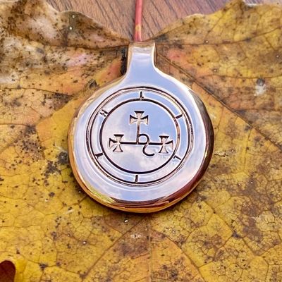 Luna Ignis Hand Crafted Copper Sigil Of Lilith Amulet pendant