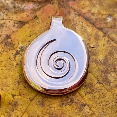 Luna Ignis Hand Crafted Copper Neolithic Spiral Amulet pendant