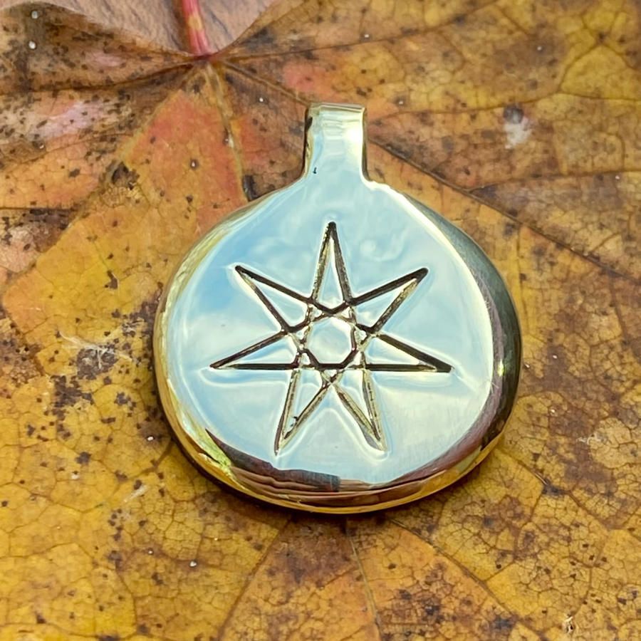 Luna Ignis Hand Crafted Brass Fairy Star Amulet pendant