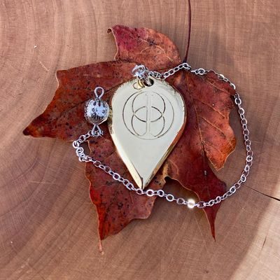 Luna Ignis Artisan Brass Pendulum Hand Crafted with Chalice Well