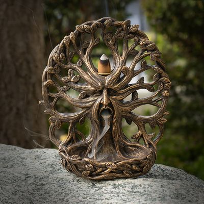 Tree Of Life Green Man Backflow Burner 15631