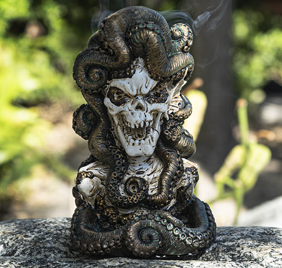 Octupus Witch Skull Backflow Burner 14223