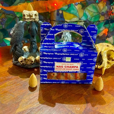 Satya Nag Champa Backflow Cones 24 per pack