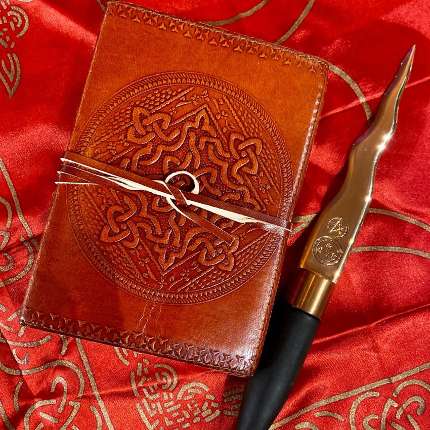 Leather Journal Celtic Cross