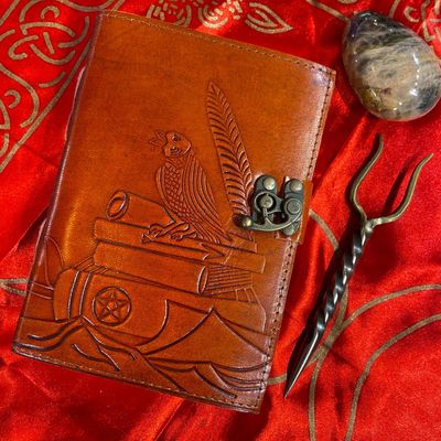 Leather Journal Raven