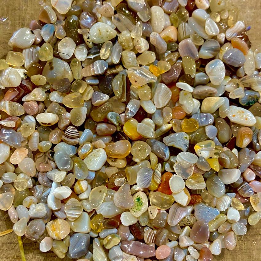 Botswana Pink Agate Chips 1oz (Crystal Chip Bar)