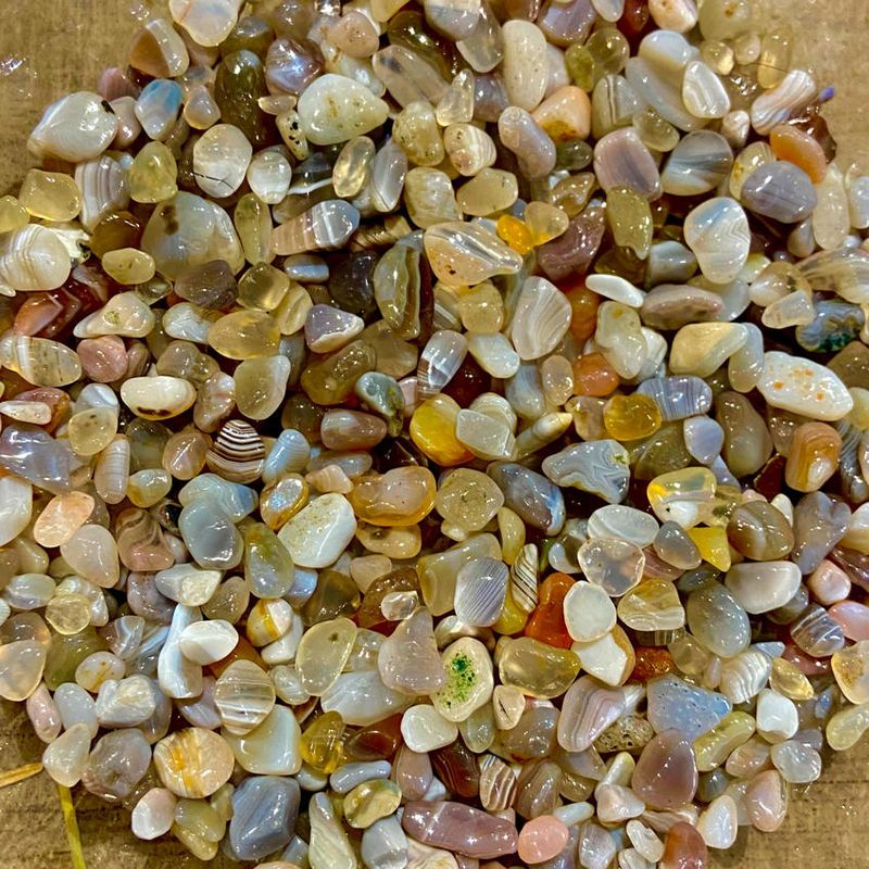Botswana Pink Agate Chips 1oz (Crystal Chip Bar)