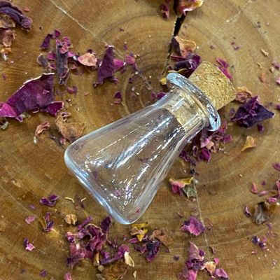 Flask Small 1 Inch spell jars for pendants (Crystal Chip Bar)