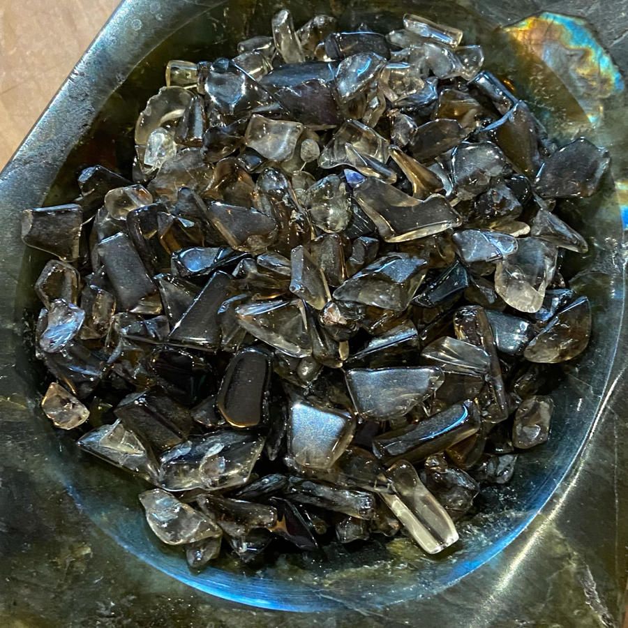 Smoky Quartz Chips 1oz (Crystal Chip Bar)