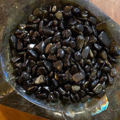 Golden Sheen Obsidian aka Galaxy Obsidian Chips 1oz (Crystal Chip Bar)