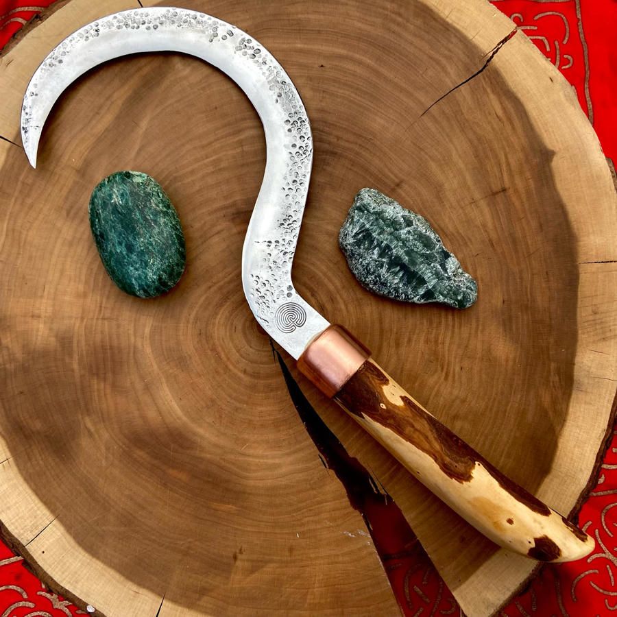 Boline With Neolithic Labyrinth and Willow Handle