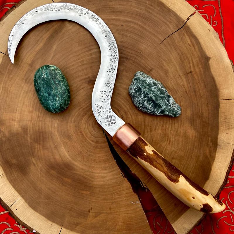 Boline With Neolithic Labyrinth and Willow Handle