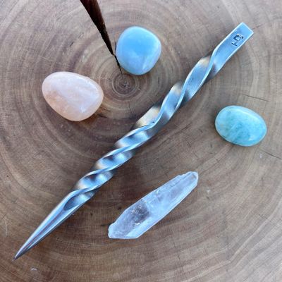 Cunning Craft Iron Burin or Candle Scribe With Double Twist