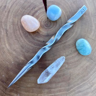 Cunning Craft Iron Burin or Candle Scribe With Vine Twist