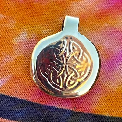 Luna Ignis Hand Crafted Brass Celtic Knotwork Amulet pendant