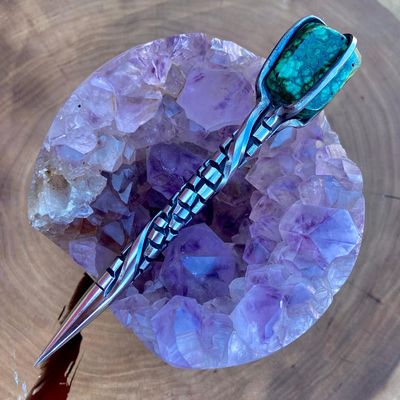 Crystal Burin with Malachite Dragon Scale Twist