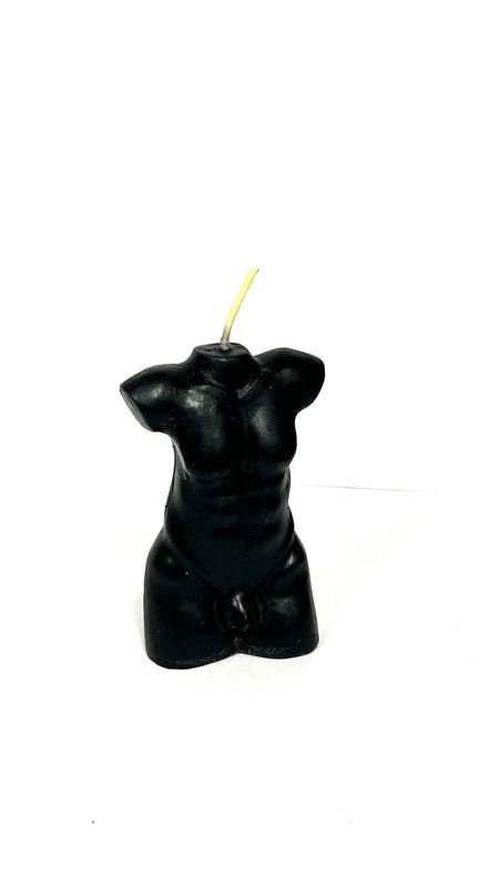 Black Male Torso Candle