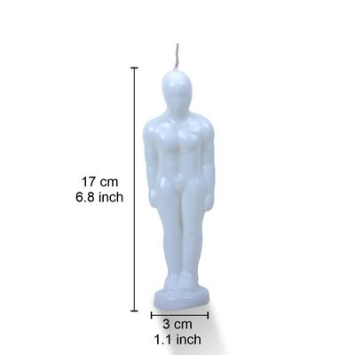 White Male figure poppet Candle