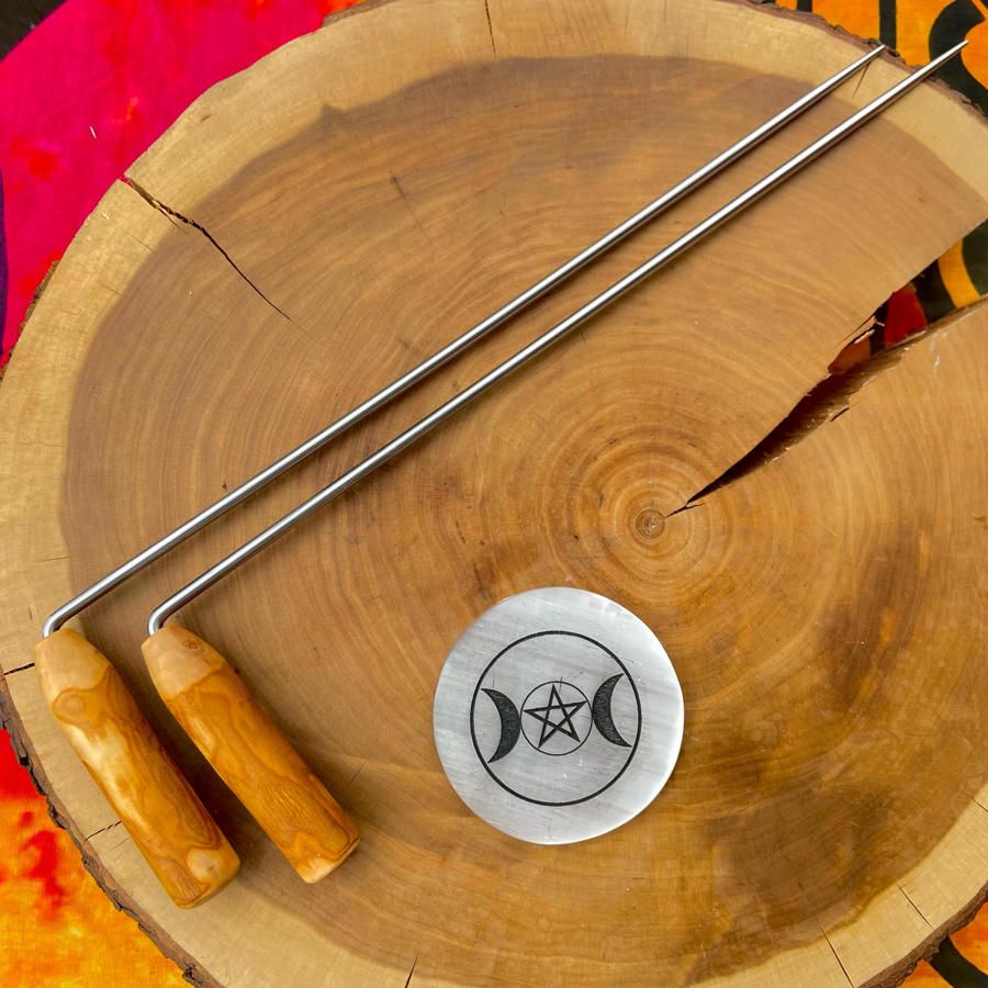 Dowsing Rods With Apple Handles